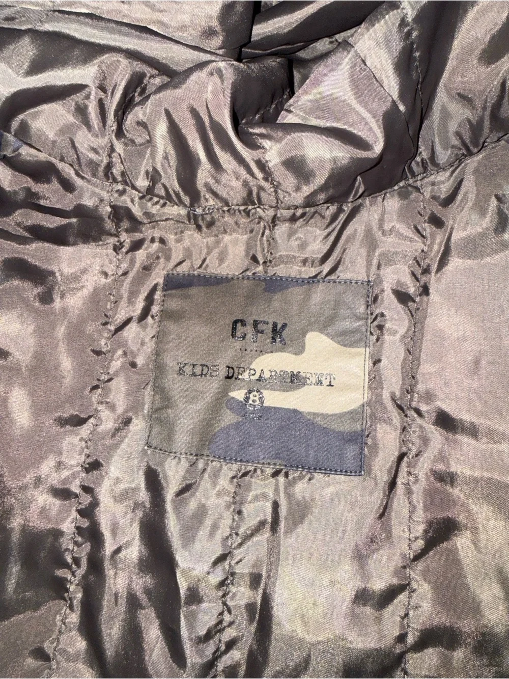 Kids Camo Hooded Raincoat - Olive Green Camo